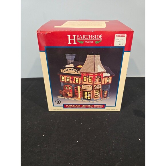 Lemax “Chet’s Carpentry & Wood Shop” 2000 Hearthside Village Porcelain Building - Picture 11 of 11